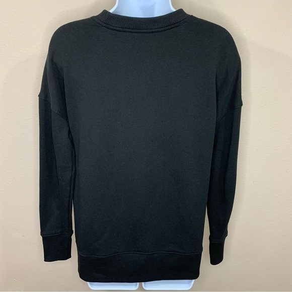 Small Black Sweatshirt Long Sleeve Stretch Casual Time And Tru Casual - Picture 5 of 8